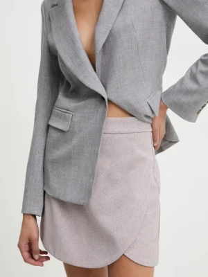 Answear Lab spódnicospodnie damskie kolor różowy gładkie high waist