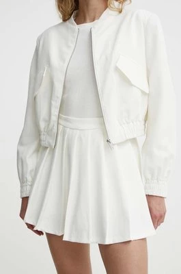 Answear Lab spódnicospodnie kolor biały gładkie high waist