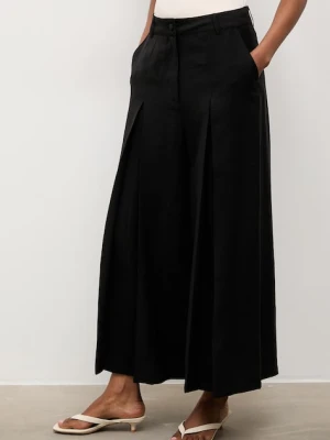 Answear.LAB spodnie culottes damskie z lyocellem czarny