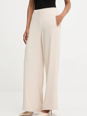 Answear.LAB spodnie damskie kolor beżowy szerokie high waist