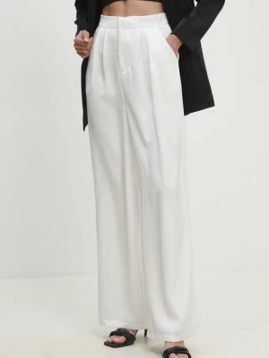Answear Lab spodnie damskie kolor biały proste high waist Answear.LAB