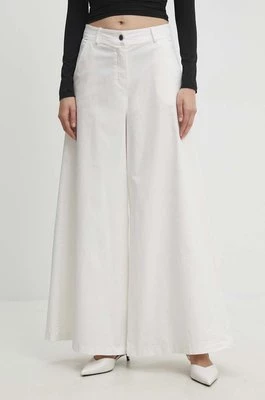 Answear Lab spodnie damskie kolor biały szerokie high waist