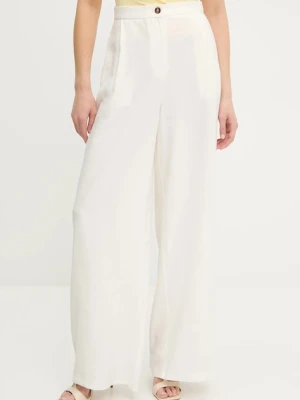 Answear.LAB spodnie damskie kolor biały szerokie high waist