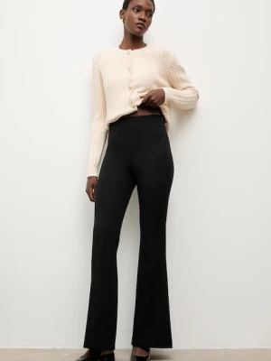 Answear.LAB spodnie damskie kolor czarny dzwony high waist