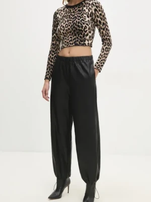 Answear.LAB spodnie damskie kolor czarny high waist