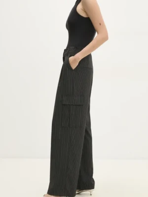 Answear.LAB spodnie damskie kolor czarny proste high waist