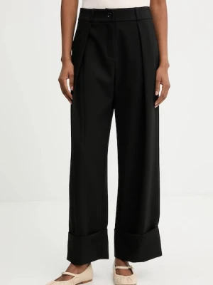 Answear.LAB spodnie damskie kolor czarny proste high waist