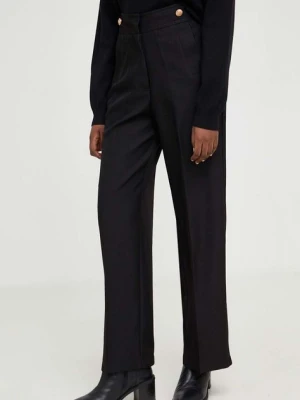 Answear.LAB spodnie damskie kolor czarny szerokie high waist
