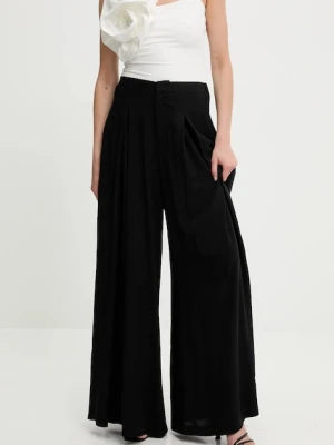 Answear.LAB spodnie damskie kolor czarny szerokie high waist