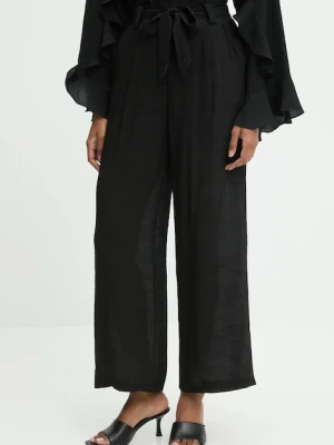 Answear.LAB spodnie damskie kolor czarny szerokie high waist