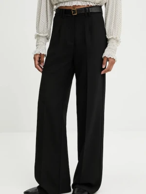 Answear.LAB spodnie damskie kolor czarny szerokie high waist