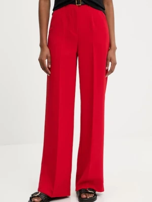 Answear.LAB spodnie damskie kolor czerwony szerokie high waist