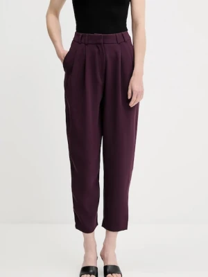 Answear.LAB spodnie damskie kolor fioletowy fason chinos high waist