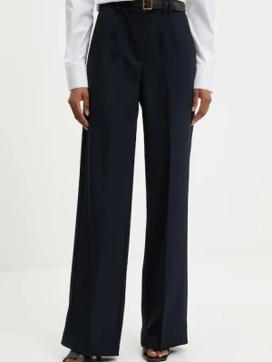 Answear.LAB spodnie damskie kolor granatowy szerokie high waist