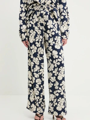 Answear Lab spodnie damskie kolor niebieski szerokie high waist