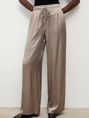 Answear.LAB spodnie damskie kolor szary szerokie high waist