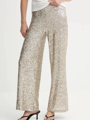 Answear.LAB spodnie damskie kolor złoty szerokie high waist