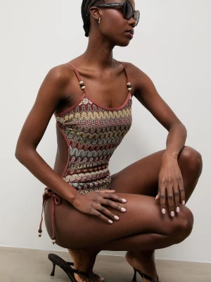 Answear.LAB Strój kąpielowy jednoczęściowy damski czerwony