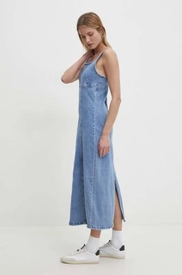 Answear Lab sukienka jeansowa kolor niebieski maxi prosta