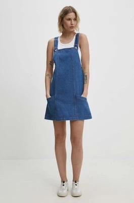 Answear Lab sukienka jeansowa kolor niebieski mini rozkloszowana
