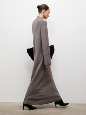 Answear.LAB sukienka kolor beżowy maxi oversize