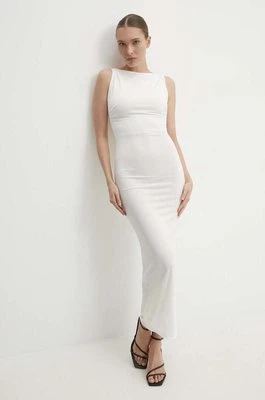 Answear Lab sukienka kolor biały maxi dopasowana