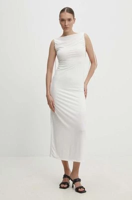 Answear Lab sukienka kolor biały maxi dopasowana