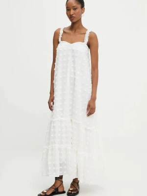 Answear Lab sukienka kolor biały maxi oversize