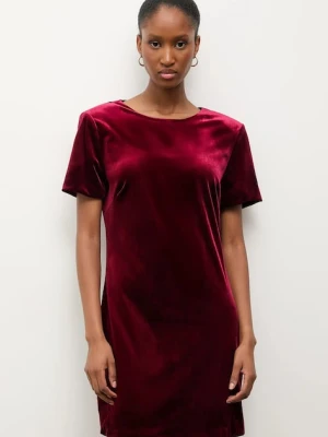 Answear.LAB sukienka kolor bordowy mini dopasowana