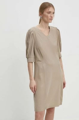 Answear Lab sukienka kolor brązowy mini rozkloszowana