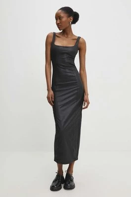 Answear Lab sukienka kolor czarny maxi dopasowana