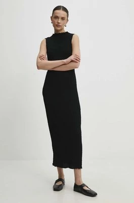Answear Lab sukienka kolor czarny maxi dopasowana
