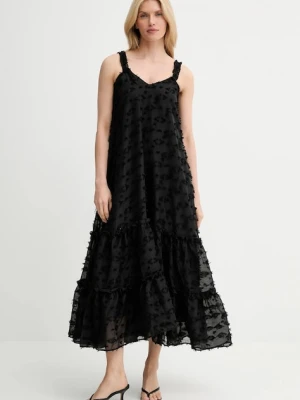 Answear Lab sukienka kolor czarny maxi oversize