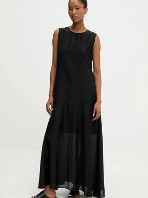 Answear Lab sukienka kolor czarny maxi oversize