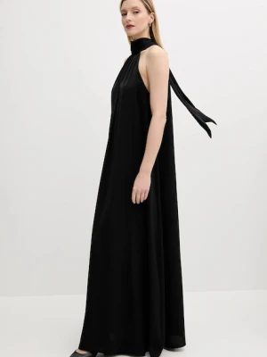 Answear Lab sukienka kolor czarny maxi oversize