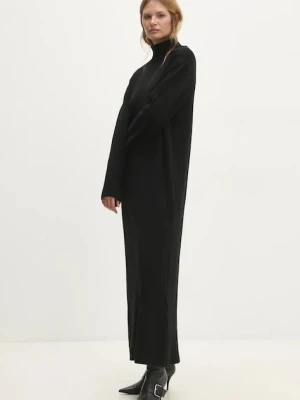 Answear.LAB sukienka kolor czarny maxi prosta