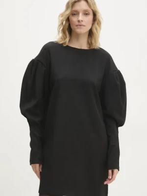 Answear.LAB sukienka kolor czarny mini oversize