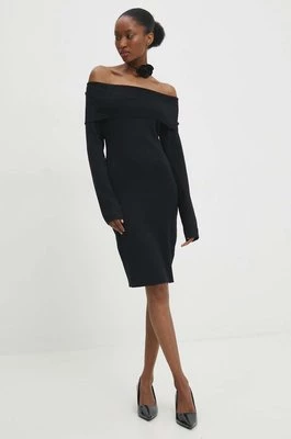 Answear Lab sukienka kolor czarny mini prosta