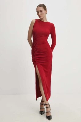 Answear Lab sukienka kolor czerwony maxi dopasowana