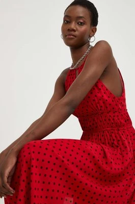 Answear Lab sukienka kolor czerwony maxi prosta
