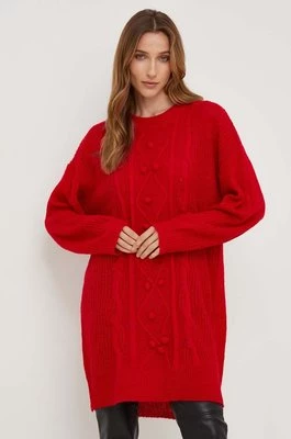 Answear Lab sukienka kolor czerwony mini oversize