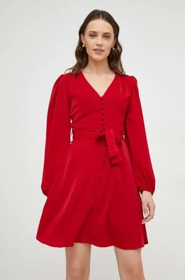 Answear Lab sukienka kolor czerwony mini rozkloszowana