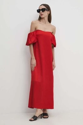 Answear Lab sukienka kolor czerwony mini rozkloszowana