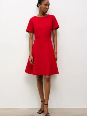 Answear.LAB sukienka kolor czerwony mini rozkloszowana