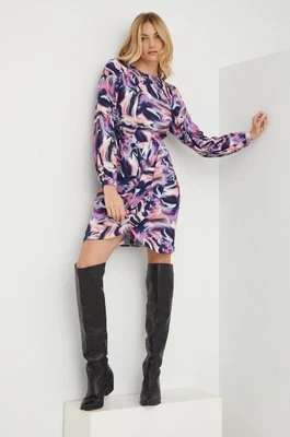 Answear Lab sukienka kolor fioletowy mini prosta