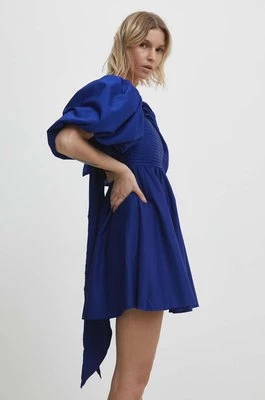 Answear Lab sukienka kolor granatowy mini rozkloszowana