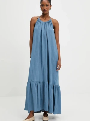 Answear Lab sukienka kolor niebieski maxi oversize