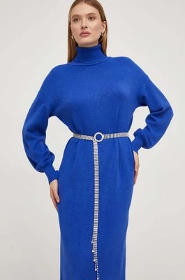 Answear Lab sukienka kolor niebieski maxi prosta