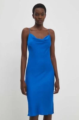Answear Lab sukienka kolor niebieski mini dopasowana