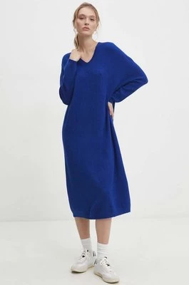 Answear Lab sukienka kolor niebieski mini oversize